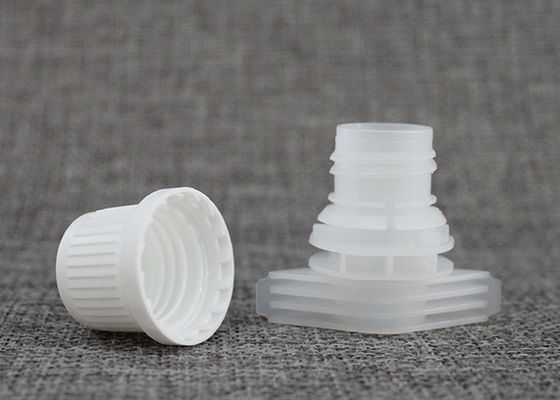 Anti - Pilfer PE PP Plastic Spout Caps For Juice / Beverage Doypack / Baby Food Pouch Tops