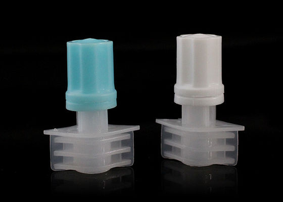 6.3mm Outer Dia Plastic Spout Screw Nozzle Caps Press Sealed On Doypack