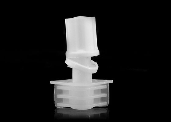 6.3mm Outer Dia Plastic Spout Screw Nozzle Caps Press Sealed On Doypack