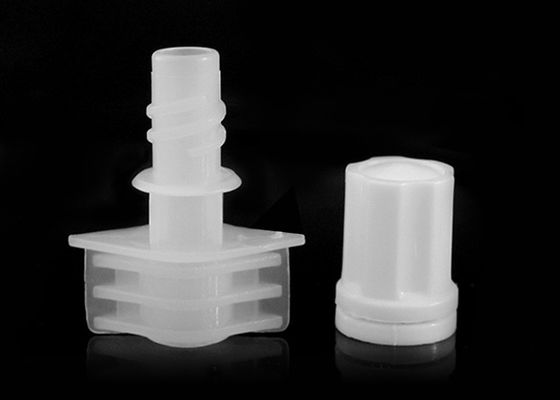 6.3mm Outer Dia Plastic Spout Screw Nozzle Caps Press Sealed On Doypack