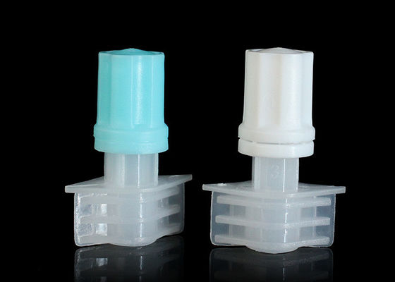 5mm Caliber Blue Color Plastic Spout Caps For Skin Care Doypack / Baby Food Pouch Tops