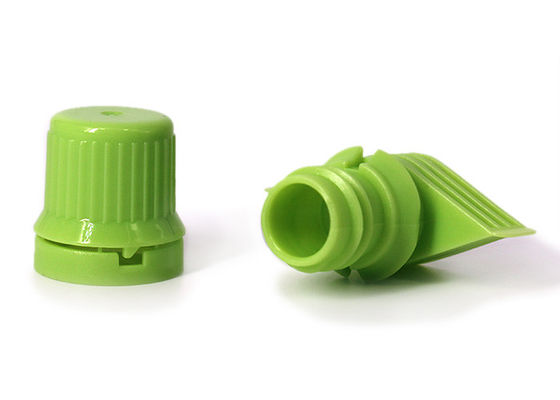 Green Color PE food Spout Screw Cap Bottom Sealing Length 39.7mm