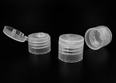 Clear Flip Top Plastic Bottle Caps Corrosion Resistence / Hand Sanitizer Bottle Cap