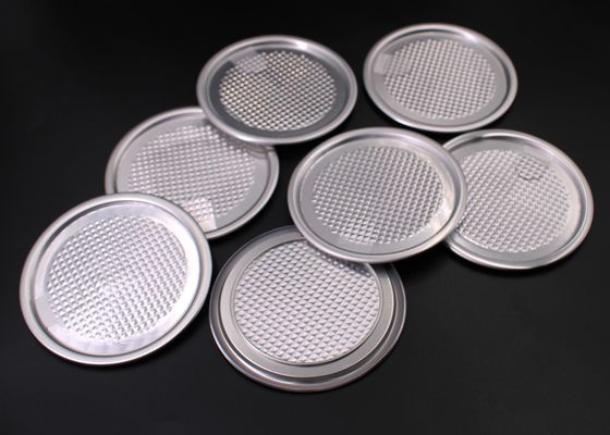 65mm 211# Aluminum Easy Open Foil Lid Seals For Food Can Packaging