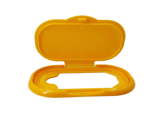 Yellow Wet Wipes Packaging 109mm Plastic Flip Top Cap