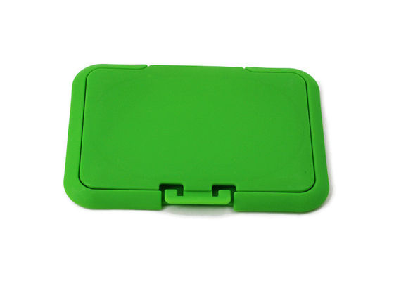 Green Plastic Wet Tissue Wipe Box Flip Top Cap Length 79.5mm