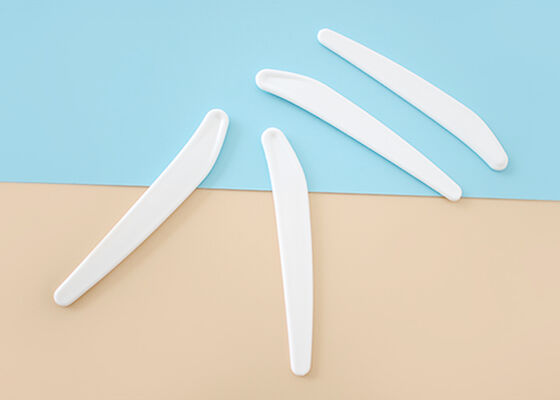 71.7mm White Plastic Spatula Spoon For Cosmetic Jar