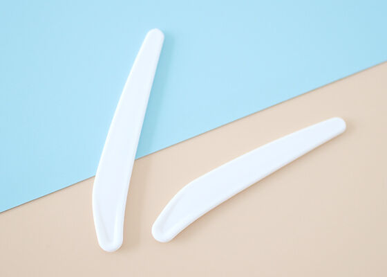 71.7mm White Plastic Spatula Spoon For Cosmetic Jar